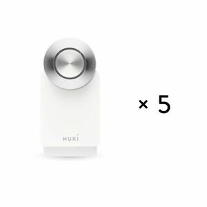 Kit 5 Incuietori inteligente Nuki Smart Lock 4.0 Pro, bluetooth, Wi-Fi, 200 permisiuni, alb imagine