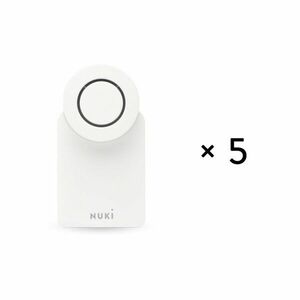 Kit 5 incuietori inteligente Nuki Smart Lock 4.0, bluetooth, 200 permisiuni, alb imagine