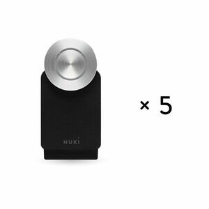 Kit 5 Incuietori inteligente Nuki Smart Lock 4.0 Pro, bluetooth, Wi-Fi, 200 permisiuni, negru imagine