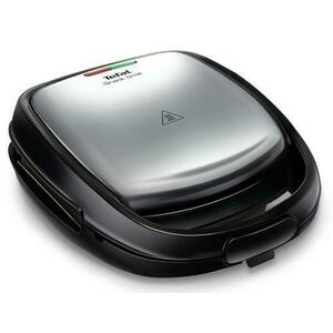 Sandwich-Maker Tefal SW341D12 Snack Time 2in1, 700W (Negru/Inox) imagine