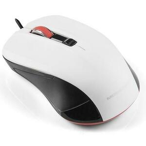 Mouse Optic Modecom MC-M9.1, 1600 DPI, USB (Alb) imagine