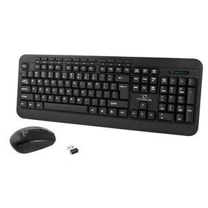 Kit Tastatura si Mouse Wireless Esperanza TITANUM TK109 AKRON (Negru) imagine