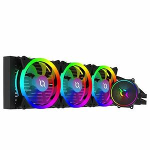 Cooler CPU AQIRYS Aquarius 360 AiO, 3 x 120mm, iluminare ARGB (Negru) imagine