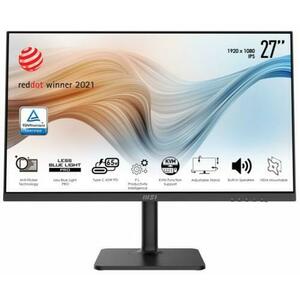 Monitor IPS LED MSI Modern 27inch MD272P, Full HD (1920 x 1080), HDMI, DisplayPort, Pivot, Boxe (Negru) imagine