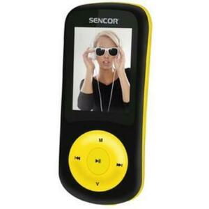 MP4/MP3 Player Sencor SFP 5870 BYL, LCD 1.8inch, Radio FM, 8GB Flash (Negru/Galben) imagine