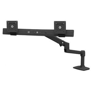 Suport monitor pentru birou Ergotron LX Dual 45-489-224, Pivot, Rotire 360, 10kg (Negru) imagine