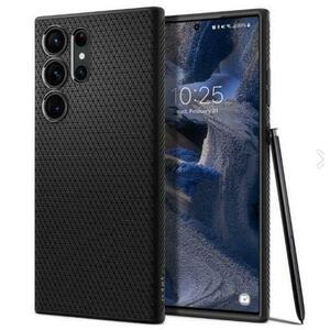 Husa Protectie Spate Spigen Liquid Air ACS05614 pentru Samsung Galaxy S23 Ultra S918 (Negru) imagine