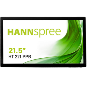 Monitor VA LED HANNSpree HT221PPB, Full HD (1920 x 1080), VGA, HDMI, DisplayPort, Boxe, Touchscreen (Negru) imagine