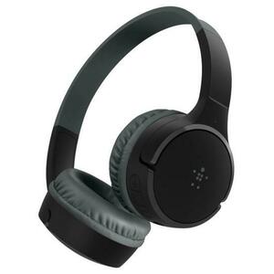 Casti Stereo Wireless Belkin SOUNDFORM Mini pentru copii, Bluetooth, Microfon, 30 ore Autonomie (Negru) imagine