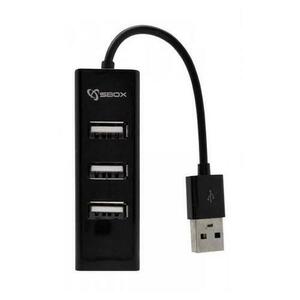 Hub USB SBOX H-204R, 4 porturi, USB 2.0, Negru imagine