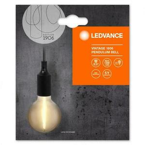 Pendul Ledvance Vintage 1906 Bell Negru, E27, max. 15W LED, Metal, IP20, Ø92mm, cablu 1m, bec neinclus imagine