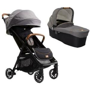 Carucior ultracompact Joie 2 in 1 Parcel, 0-22 kg, Signature Carbon, Landou Ramble XL Carbon, 0-9 kg (Negru/Gri) imagine