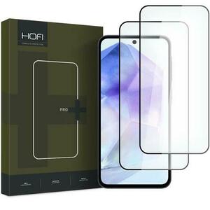 Folie de protectie Ecran HOFI Glass PRO+ pentru Samsung Galaxy A55 5G A556 / A35 5G A356, Sticla Securizata, Full Glue, Set 2 bucati, 2.5D, Neagra imagine