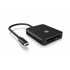 Card reader IcyBox IB-CR403-C3, USB-C 3.2 Gen 1, SD/microSD/CF (Negru) imagine