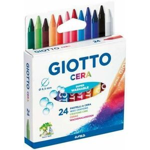 Creioane cerate din plastic GIOTTO Cera, 24 culori/cutie imagine