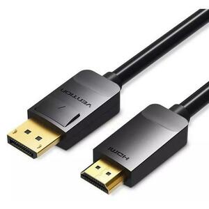 Cablu video Vention, DisplayPort(T) la HDMI(T), 2m, rezolutie maxima 1080p la 60 Hz, conectori auriti, cupru, invelis PVC, „HADBH”, Negru imagine