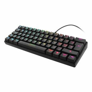 Tastatura mecanica de gaming DELTACO GAMING small, iluminare RGB, red switches, negru imagine