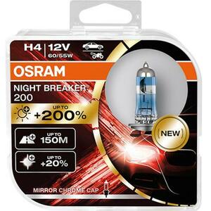 Set 2 becuri auto far halogen Osram H4 Night Breaker +200% 60/55W 12V P43T SET 2BUC imagine