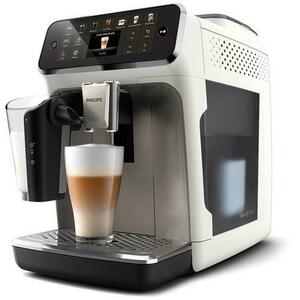 Espressor automat Philips Seria 4400 EP4443/70, 1500 W, 1.8 l, 15 bar, 12 setari macinare, Ecran TFT Tactil, LatteGo, 5 intensitati aroma (Alb/Argintiu) imagine