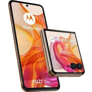 Telefon Mobil Motorola Razr 50 Ultra, Procesor Qualcomm SM8635 Snapdragon 8s Gen 3, Octa-Core, Foldable LTPO AMOLED Capacitive touchscreen 6.9inch, 12GB RAM, 512GB Flash, Camera Duala 50 + 50 MP, 5G, Wi-Fi, Dual SIM, Android (Portocaliu) imagine