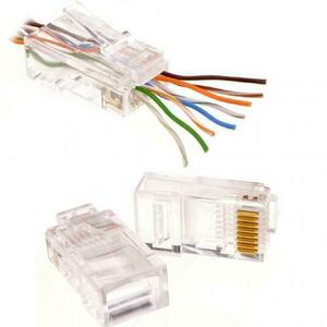 Mufa RJ45 UTP EMTEX cat.6, passthrough (100 buc) imagine