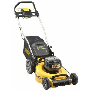 Masina electrice de tuns gazonul cu acumulator DeWalt DCMW564P2, 18 V, 5 Ah Li-Ion, 48 cm latime lucru, 5 trepte taiere, 45 l sac colector + 2 baterii imagine