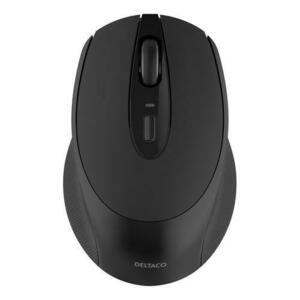 Mouse wireless DELTACO, Bluetooth, 1600 DPI, USB (Negru) imagine