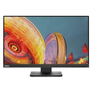 Monitor IPS LED Lenovo ThinkVision 23.8inch E24q-20, QHD (2560 x 1440), HDMI, DisplayPort, Boxe, Pivot (Negru) imagine