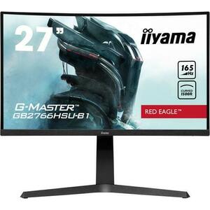 Monitor Gaming VA LED iiyama G-MASTER 27inch GB2766HSU-B1, Full HD (1920 x 1080), HDMI, DisplayPort, AMD FreeSync Premium, Ecran Curbat, Boxe, 165 Hz, 1 ms (Negru) imagine