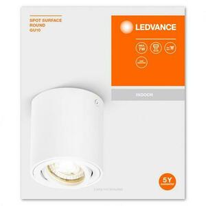 Spot LED Ledvance Surface Round, 1xGU10, max. 7W, IP20, 8x9.5cm, montaj aplicat, Alb imagine