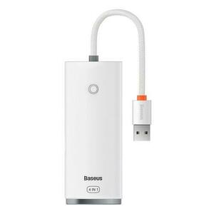 Hub USB Baseus Lite WKQX030002, 4 porturi USB 3.2, 0.25m (Alb) imagine