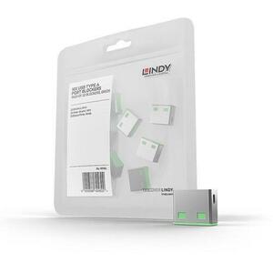 Adaptor USB Locks Lindy, 10 USB, Verde imagine