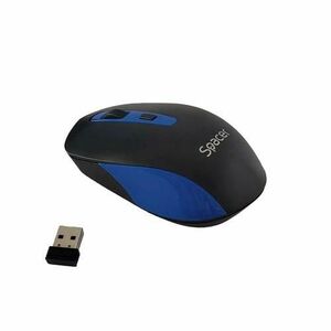 Mouse Spacer SPMO-WS01-BKBL, PC sau NB, wireless, 2.4GHz, optic, 1600 dpi, butoane/scroll 4/1 (Negru/Albastru) imagine