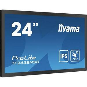 Monitor IPS LED Iiyama 23.8inch TF2438MSC-B1, Full HD (1920 x 1080), HDMI, DisplayPort, Boxe, Touchscreen (Negru) imagine