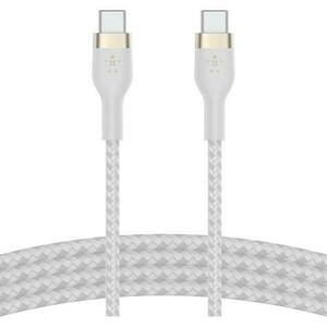 Cablu Belkin BOOST CHARGE USB-A catre USB-C, impletit, 3M, Alb imagine