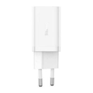 Incarcator retea Baseus GaN5 Pro, Quick Charge 40W, 2 x USB Type-C, Alb imagine