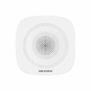 Sirena interior wireless AX PRO Hikvision DS-PS1-I-WE(Blue Indicator); 868MHz two-way Tri-X wireless technology, distanta comunicare RF: 1600m in camp deschis, nivel sonor: 90 la 110dB, 3 tipuri de sonerii de alarma: alarma la efractie, alarma la incendi imagine