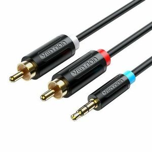 Cablu audio Vention BCLBG, 3, 5 mm tata la 2x RCA tata 1, 5 m (Negru) imagine