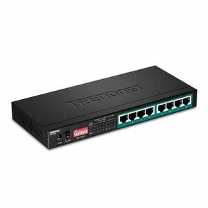 Switch 8 porturi Gigabit Long Range 200m PoE+ - TRENDnet TPE-LG80 imagine