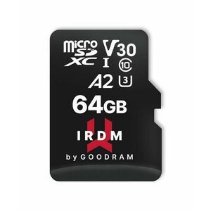 Card de memorie GOODRAM IRDM M2AA, 64GB, microSDXC, UHS-I U3, V30, Adaptor SD inclus imagine