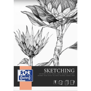 Bloc desen OXFORD Sketching, A4, 50 file - 120g/mp, coperta carton, design flori imagine