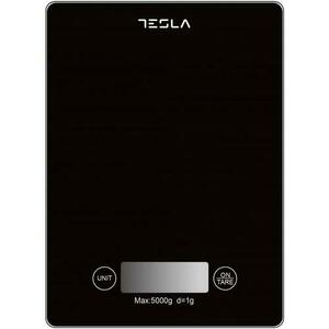 Cantar de bucatarie Tesla KS201B, 5kg, ecran LCD, functie Tara, Sticla (Negru) imagine