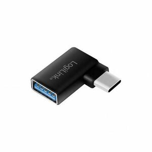 Adaptor Logilink AU0055 USB 3.2 A mama - USB type C tata in unghi 90 grade (Negru) imagine