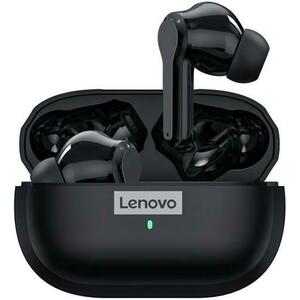 Casti Stereo Lenovo LP1S, SinglePoint, Bluetooth, True Wireless, IPX4 (Negru) imagine