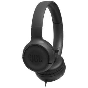 Casti Stereo JBL T500, Microfon, Pure Bass Sound (Negru) imagine