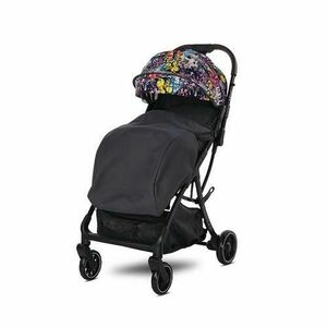 Carucior sport autofold Lorelli Minori Magic Flowers, pana la 22 kg, 0 - 4 ani (Negru) imagine