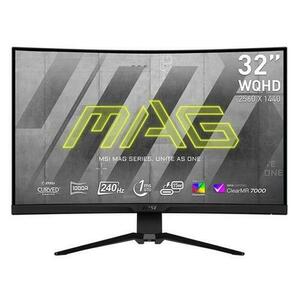 Monitor Gaming Rapid VA MSI MAG 31.5inch 325CQRXFDE, WQHD (2560 x 1440), HDMI, DisplayPort, Ecran curbat, 240 Hz, 1 ms (Negru) imagine