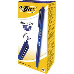 Pix Round Stic BIC Clic, 20 bucati, (Albastru) imagine