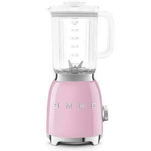 Blender de masa retro Smeg BLF03PKEU, 800 W, 4 programe, Pulse, Auto-curatare, 18000 rpm (Roz) imagine