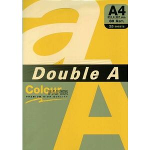 Hartie color pentru copiator A4 Double A lemon intens, 80g/mp, 25coli/top imagine